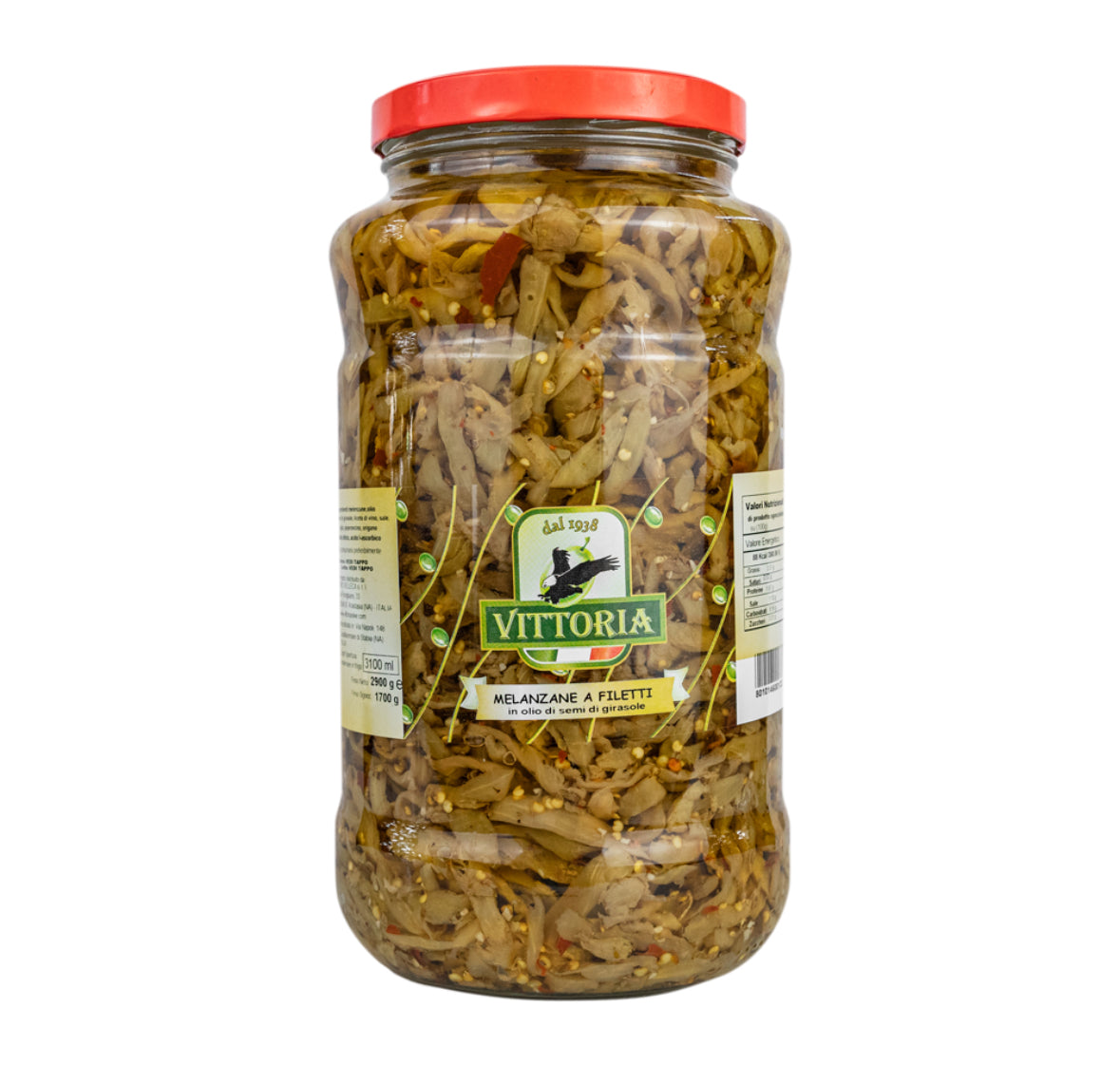 melanzane sott'olio a filetti - 3100ml